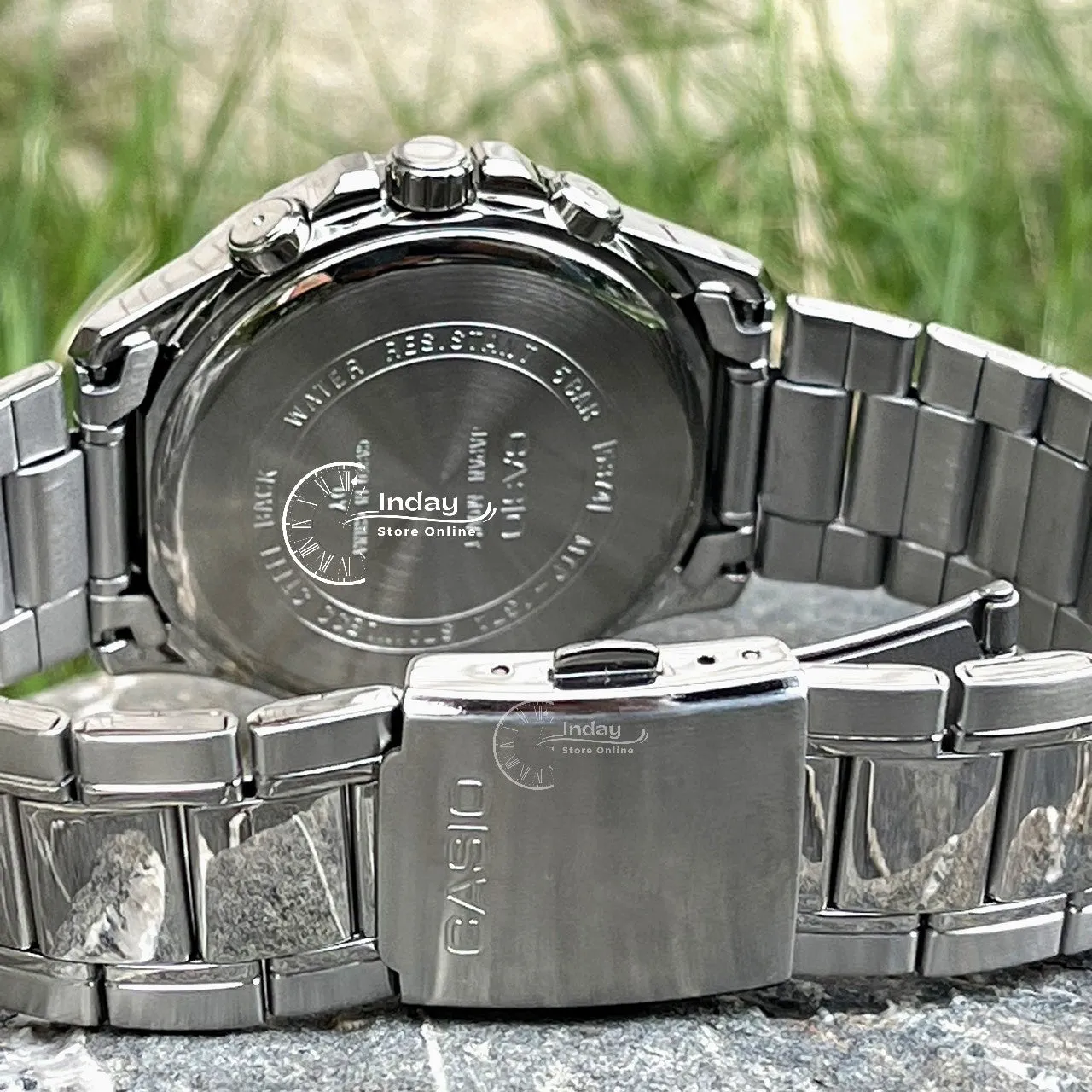 Casio Fashion Men's Watch MTP-1374D-2A Stainless Steel Band Mineral Glass
