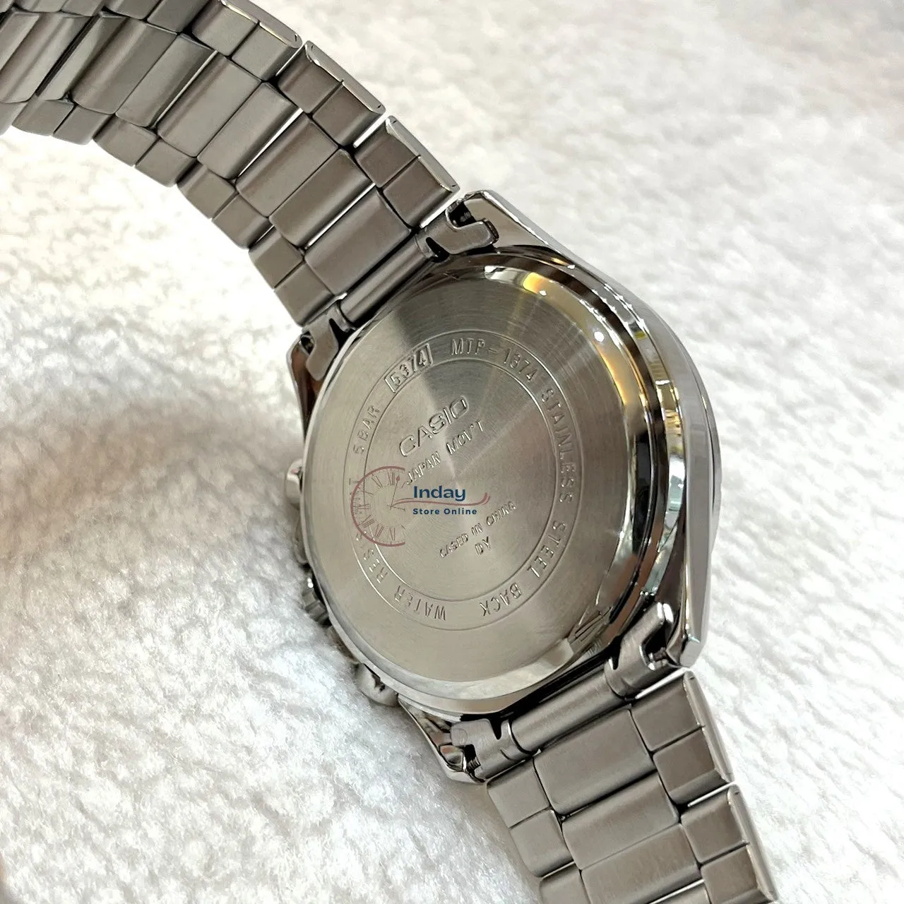 Casio Fashion Men's Watch MTP-1374D-5A Stainless Steel Strap Mineral Glass