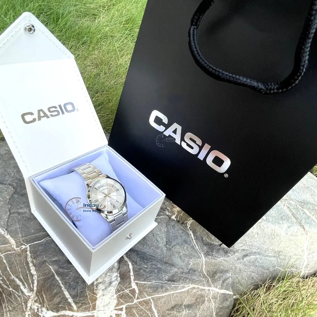 Casio Fashion Men's Watch MTP-1381D-7A Stainless Steel Band Mineral Glass