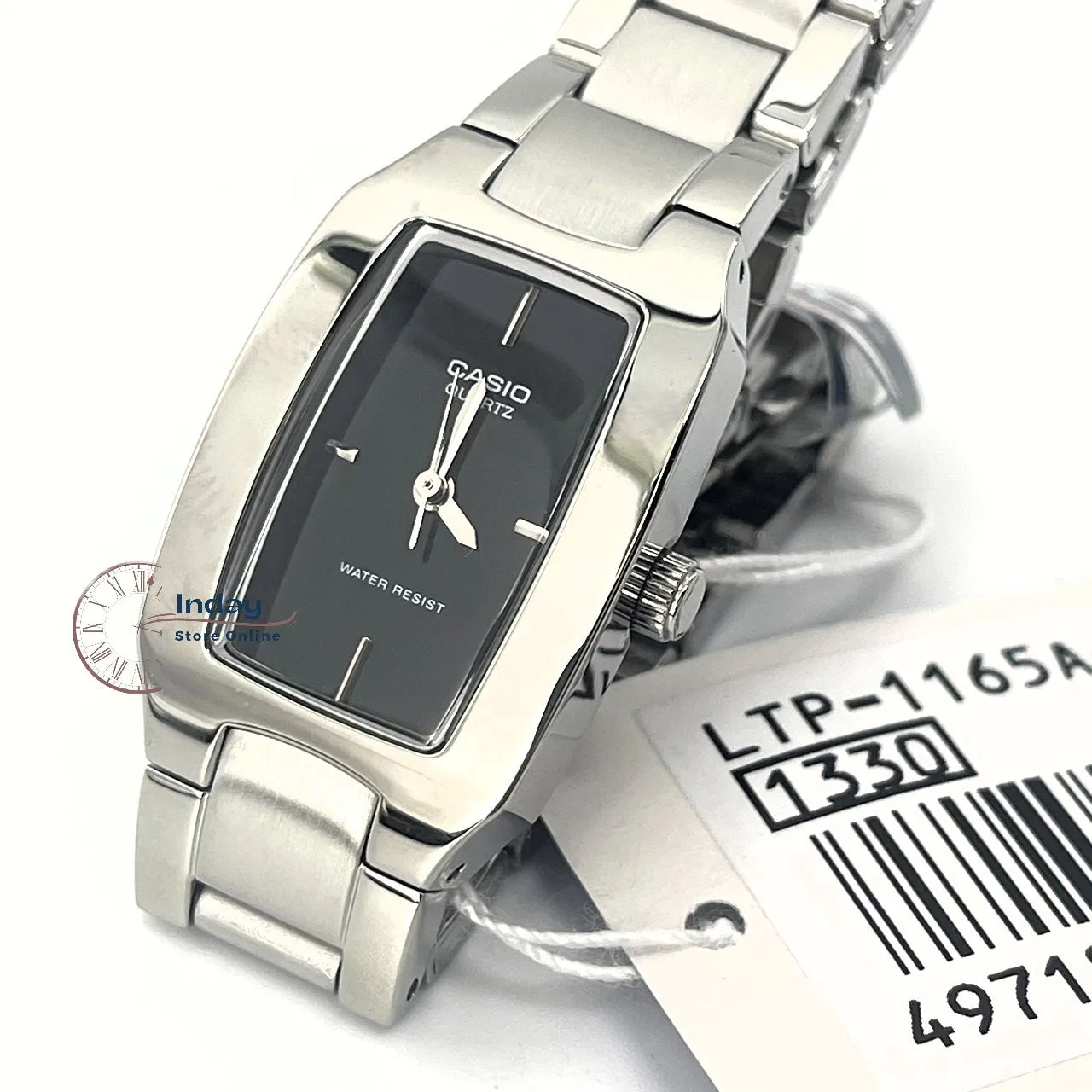 Casio Fashion Women's Watch LTP-1165A-1C2 Silver/Black Stainless Steel Band Mineral Glass