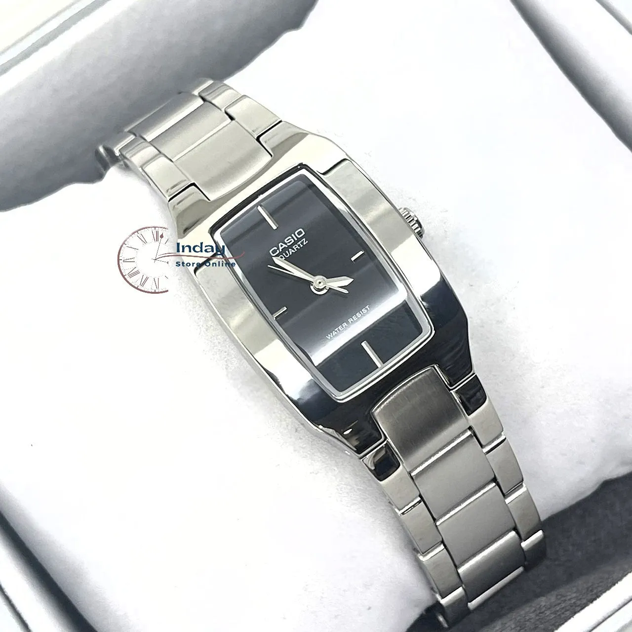 Casio Fashion Women's Watch LTP-1165A-1C2 Silver/Black Stainless Steel Band Mineral Glass