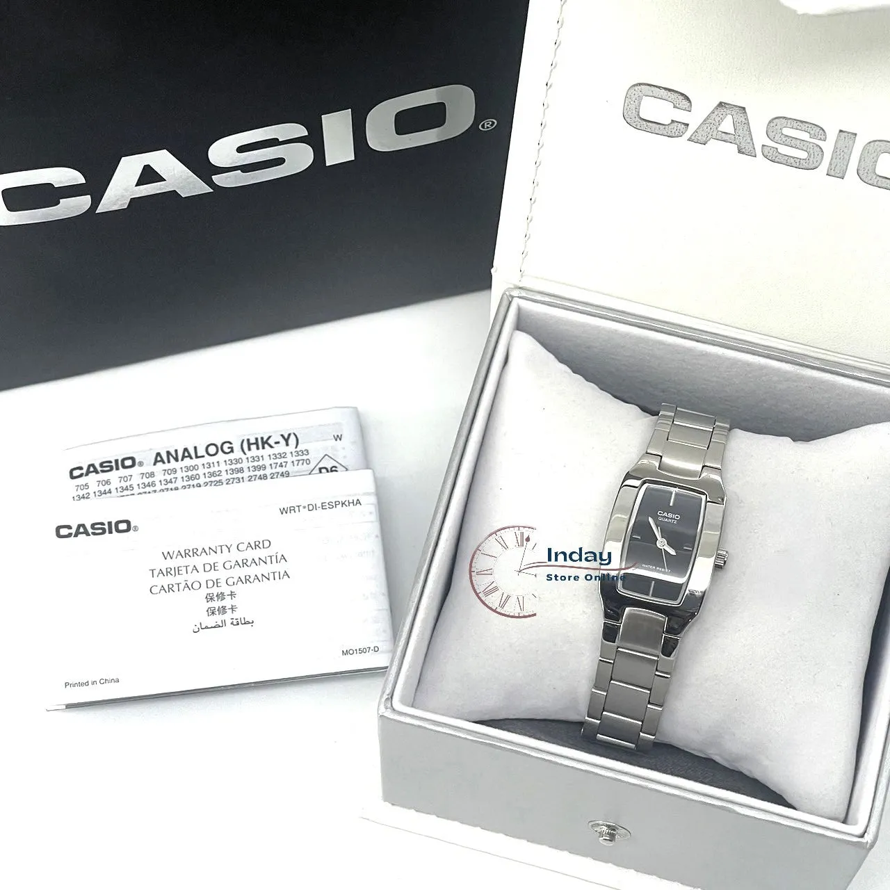 Casio Fashion Women's Watch LTP-1165A-1C2 Silver/Black Stainless Steel Band Mineral Glass