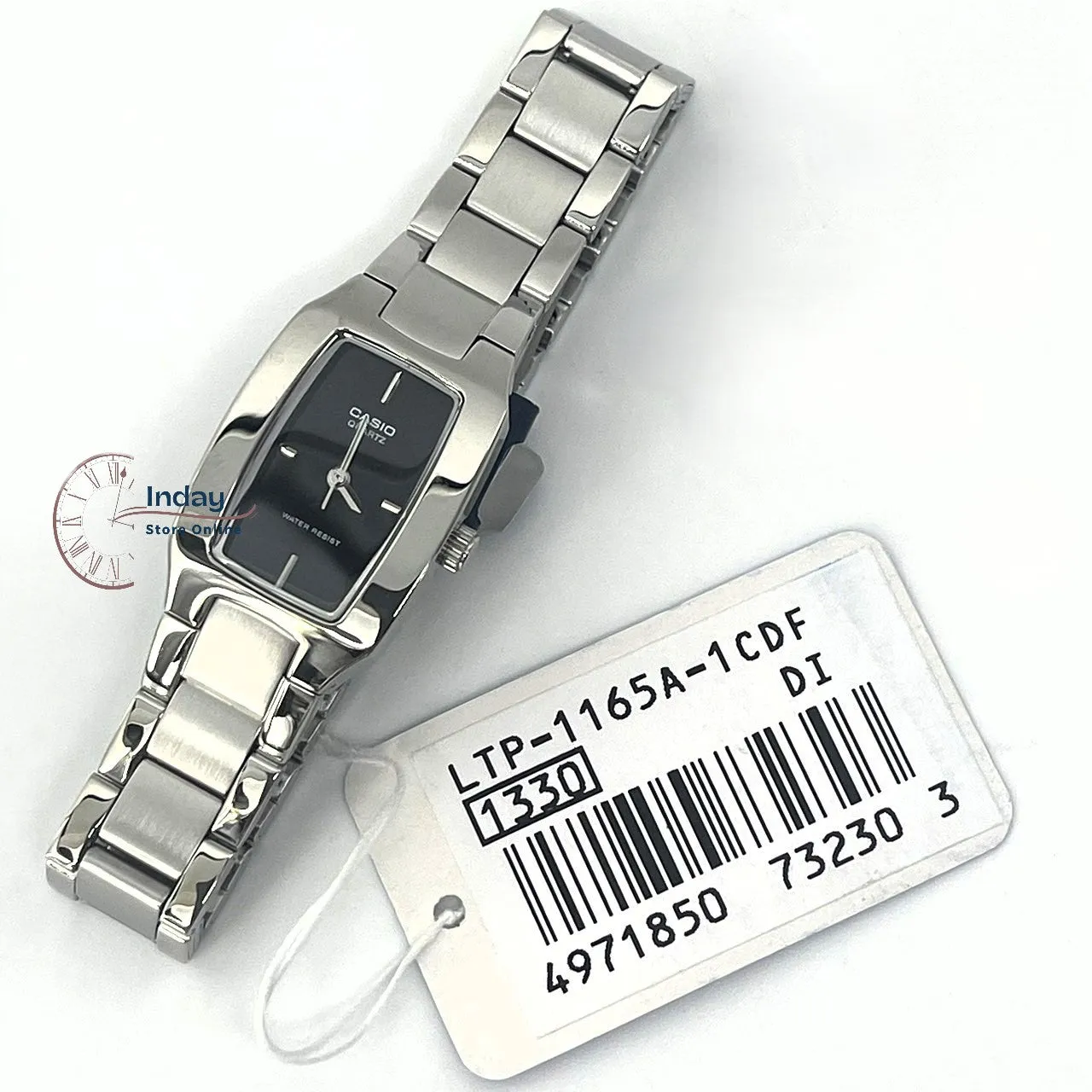 Casio Fashion Women's Watch LTP-1165A-1C2 Silver/Black Stainless Steel Band Mineral Glass