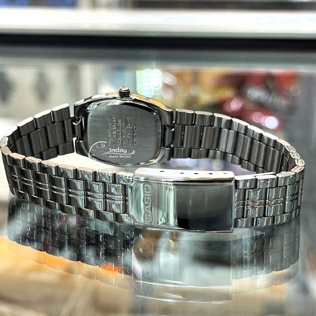 Casio Fashion Women's Watch LTP-1169D-1A Silver/Black Stainless Steel Band