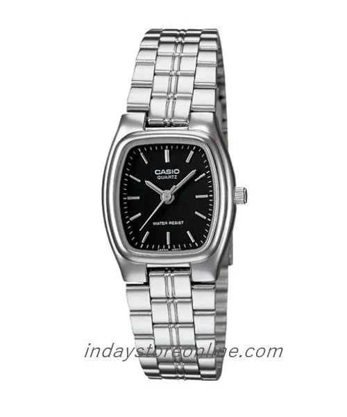 Casio Fashion Women's Watch LTP-1169D-1A Silver/Black Stainless Steel Band