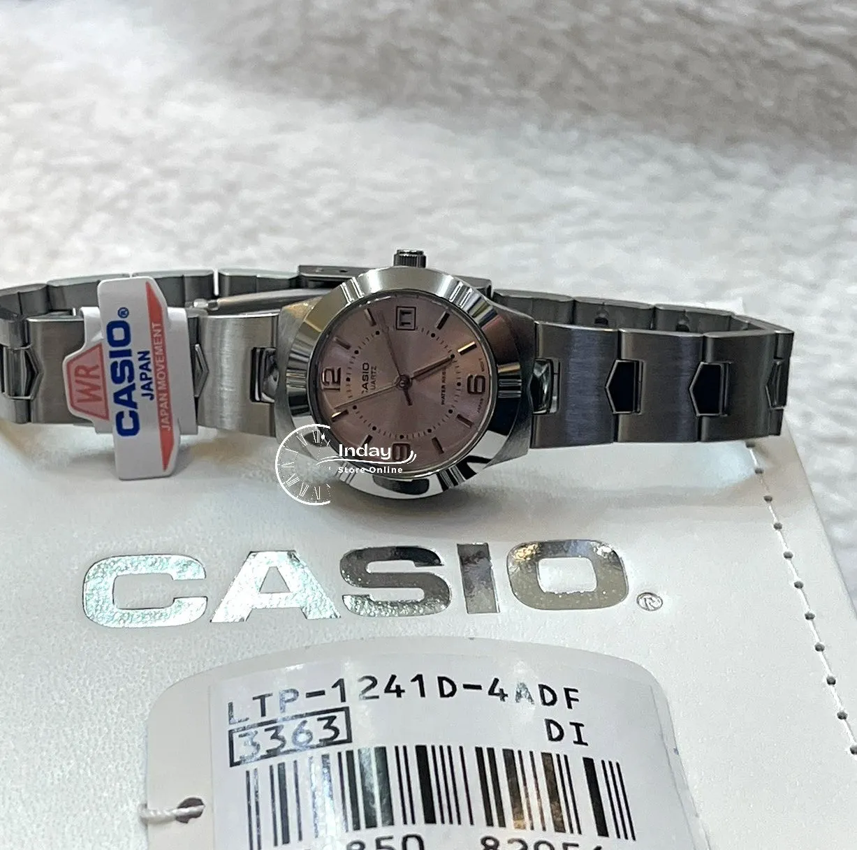 Casio Fashion Women's Watch LTP-1241D-4A Silver Stainless Steel Band Mineral Glass