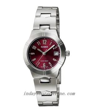 Casio Fashion Women's Watch LTP-1241D-4A2 Silver Stainless Steel Band Mineral Glass