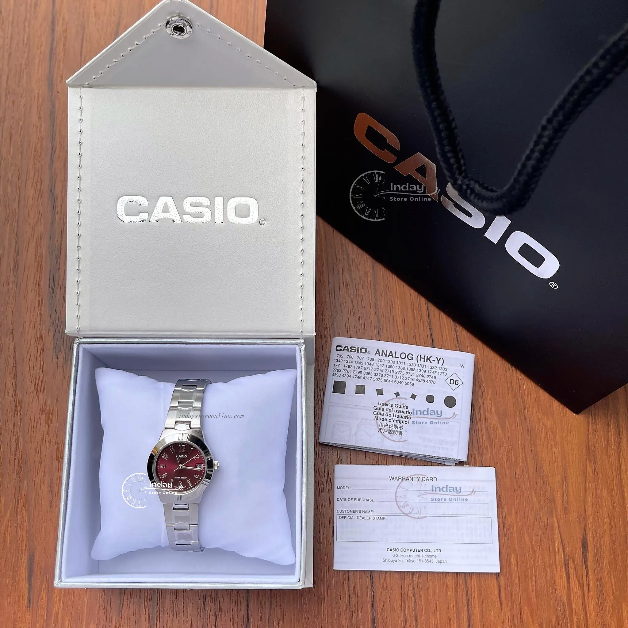 Casio Fashion Women's Watch LTP-1241D-4A2 Silver Stainless Steel Band Mineral Glass