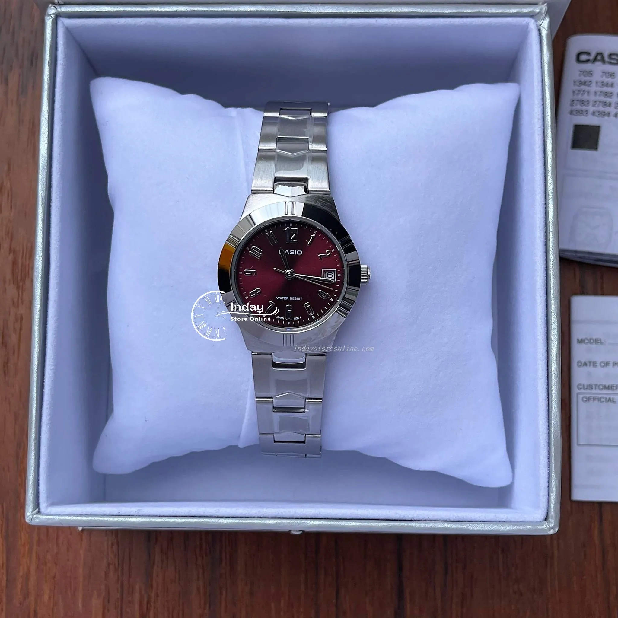 Casio Fashion Women's Watch LTP-1241D-4A2 Silver Stainless Steel Band Mineral Glass