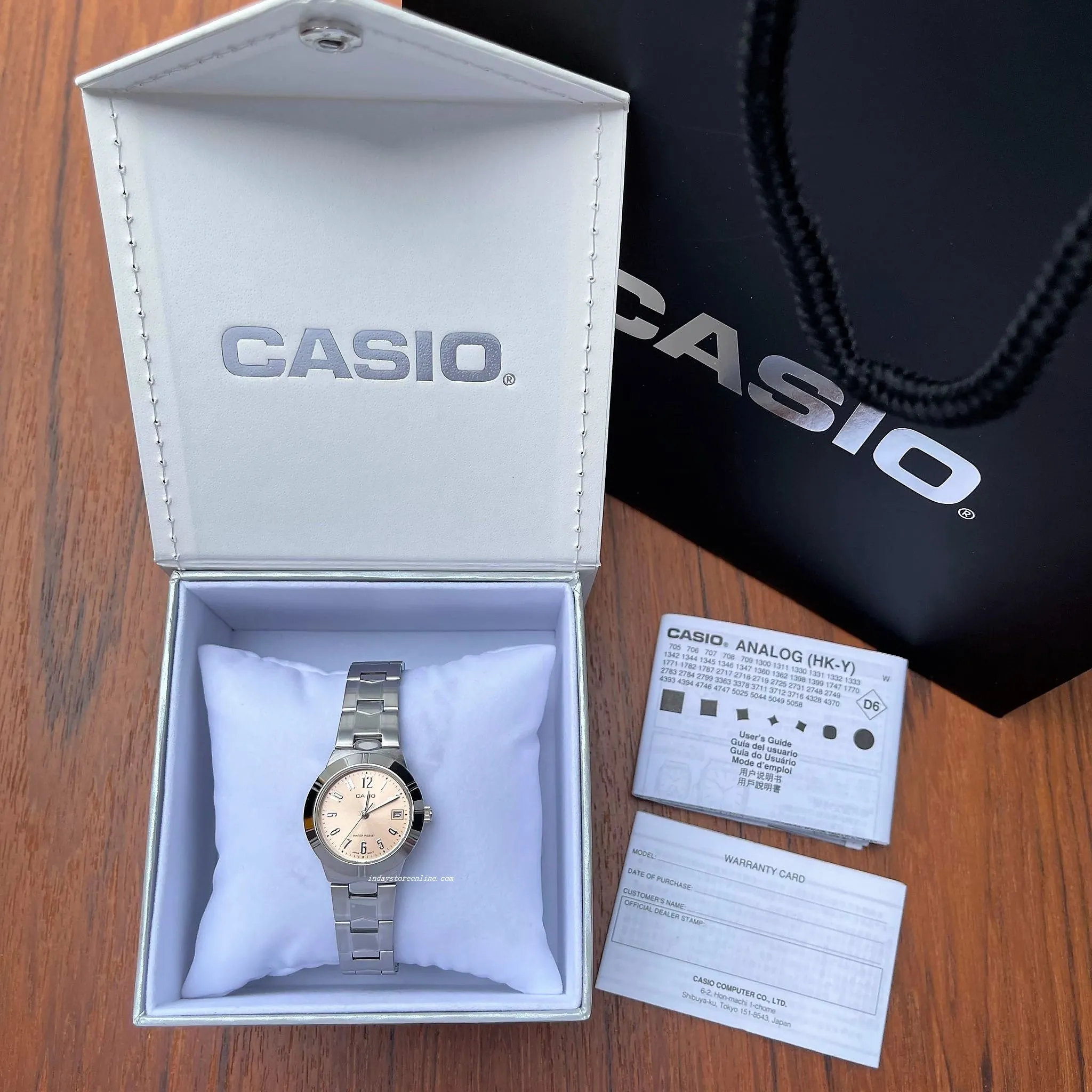 Casio Fashion Women's Watch LTP-1241D-4A3  Silver Stainless Steel Band Mineral Glass