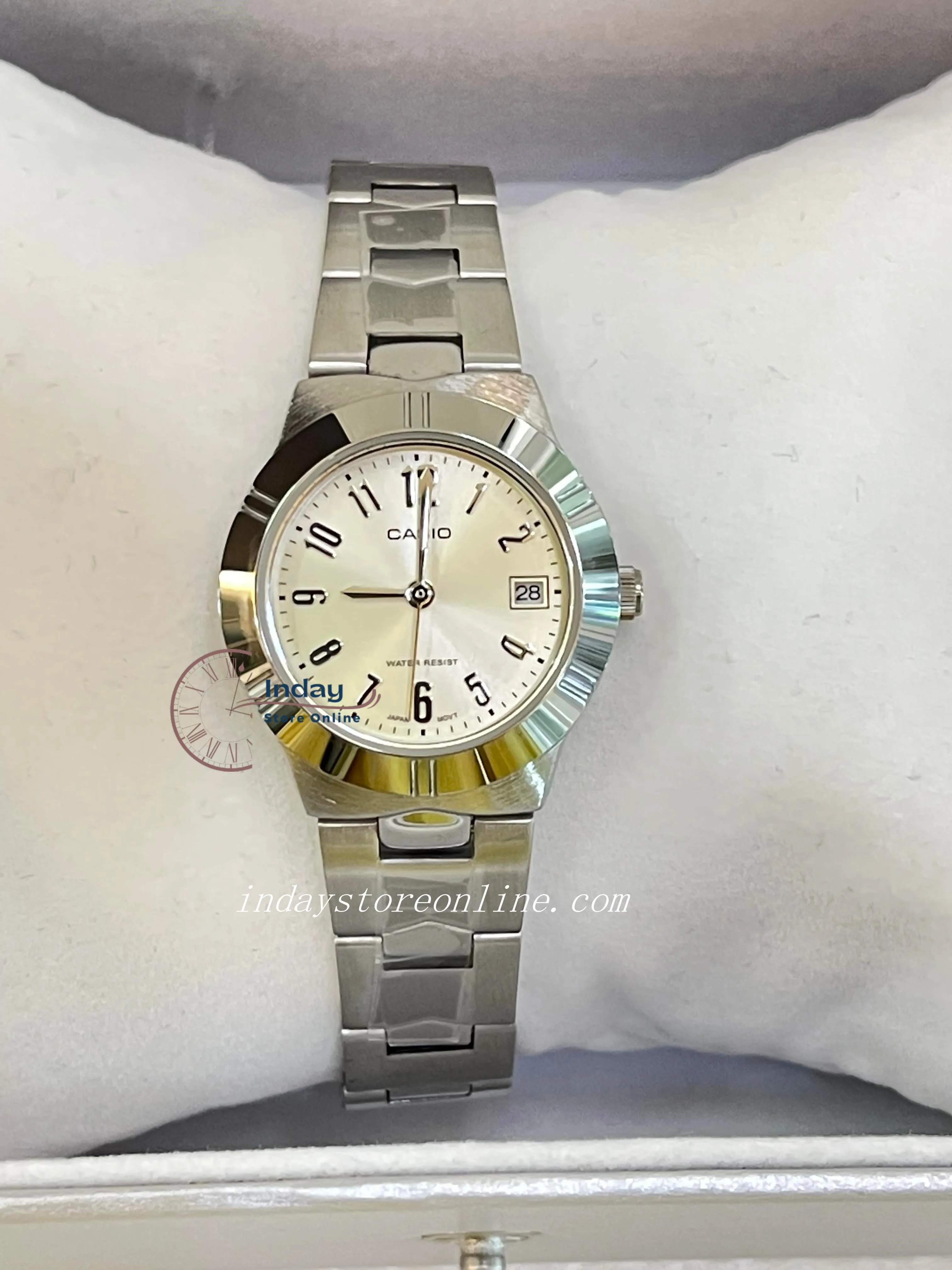 Casio Fashion Women's Watch LTP-1241D-7A2 Silver Stainless Steel Band Mineral Glass