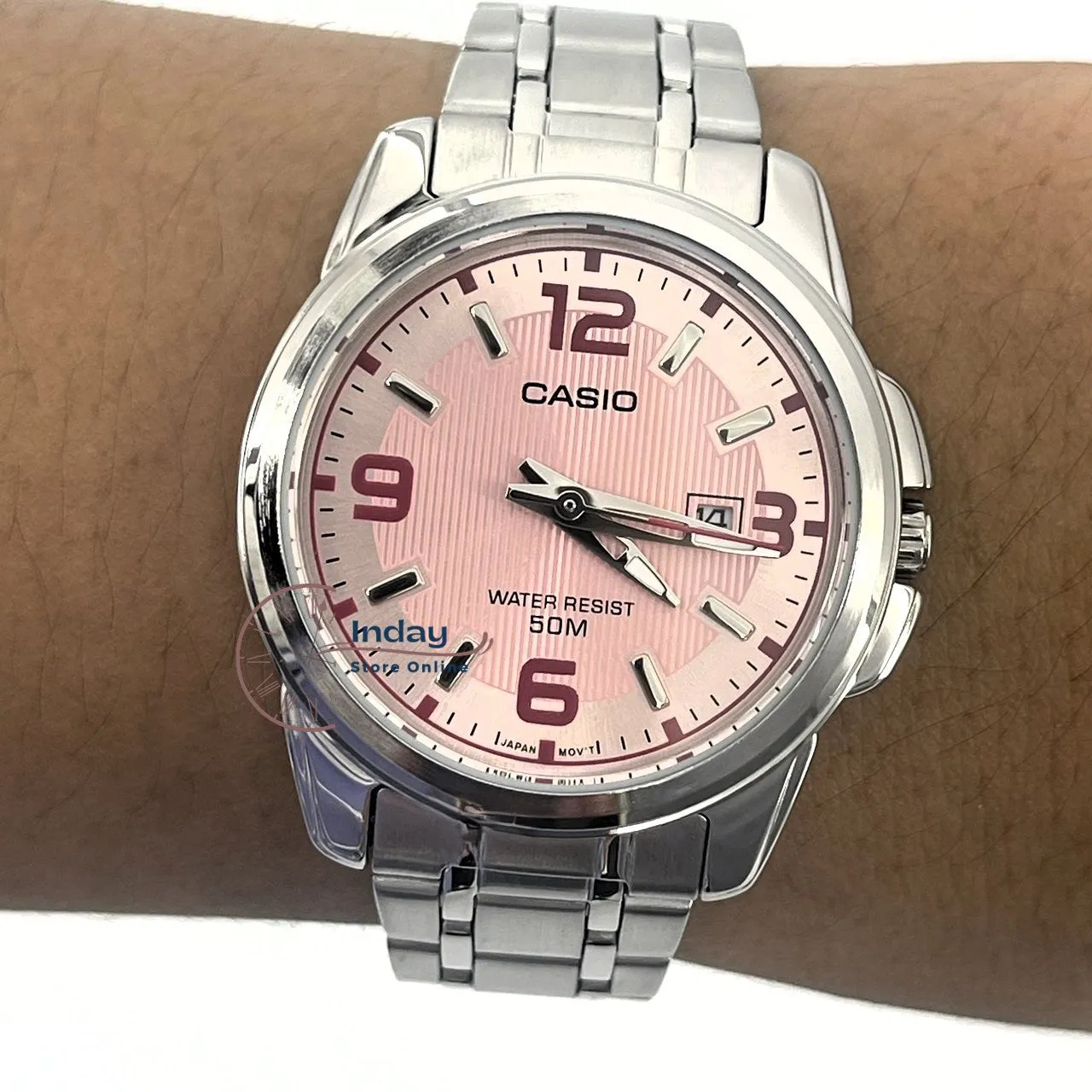 Casio Fashion Women's Watch LTP-1314D-5A Silver Stainless Steel Band Mineral Glass