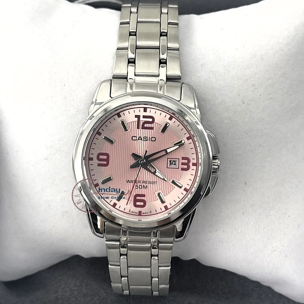 Casio Fashion Women's Watch LTP-1314D-5A Silver Stainless Steel Band Mineral Glass