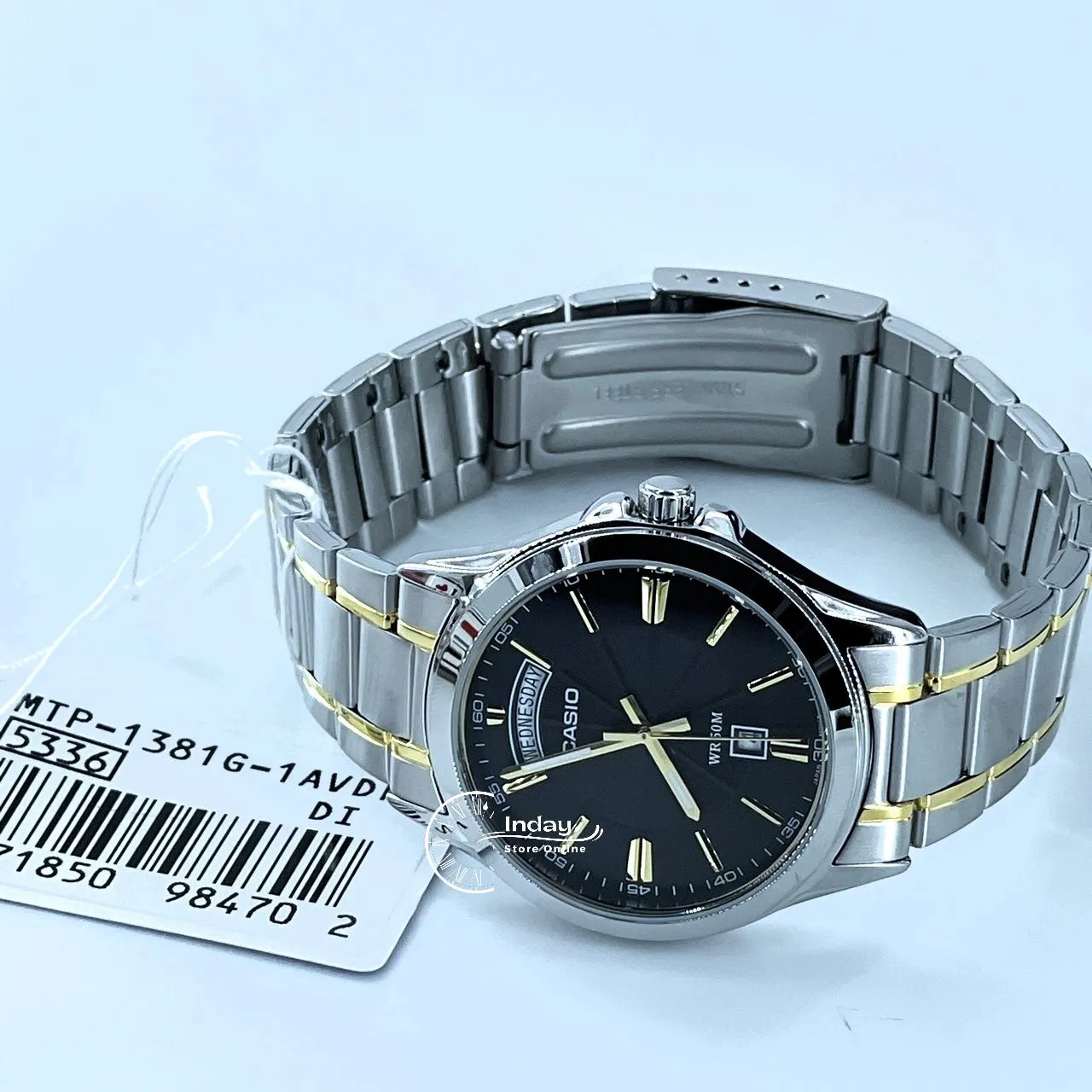 Casio Men's Watch MTP-1381G-1A Stainless Steel Band Mineral Glass