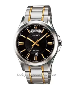 Casio Men's Watch MTP-1381G-1A Stainless Steel Band Mineral Glass