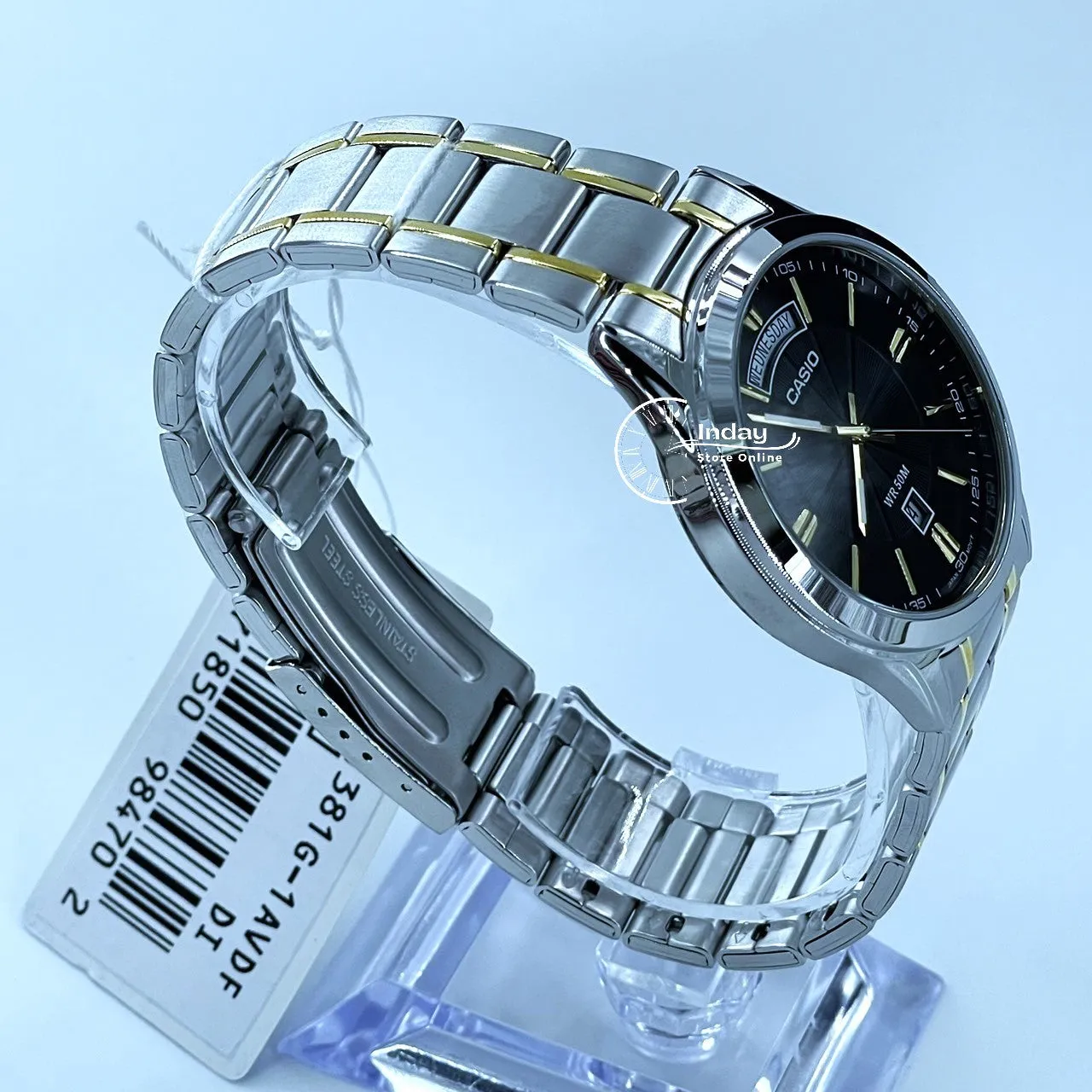 Casio Men's Watch MTP-1381G-1A Stainless Steel Band Mineral Glass