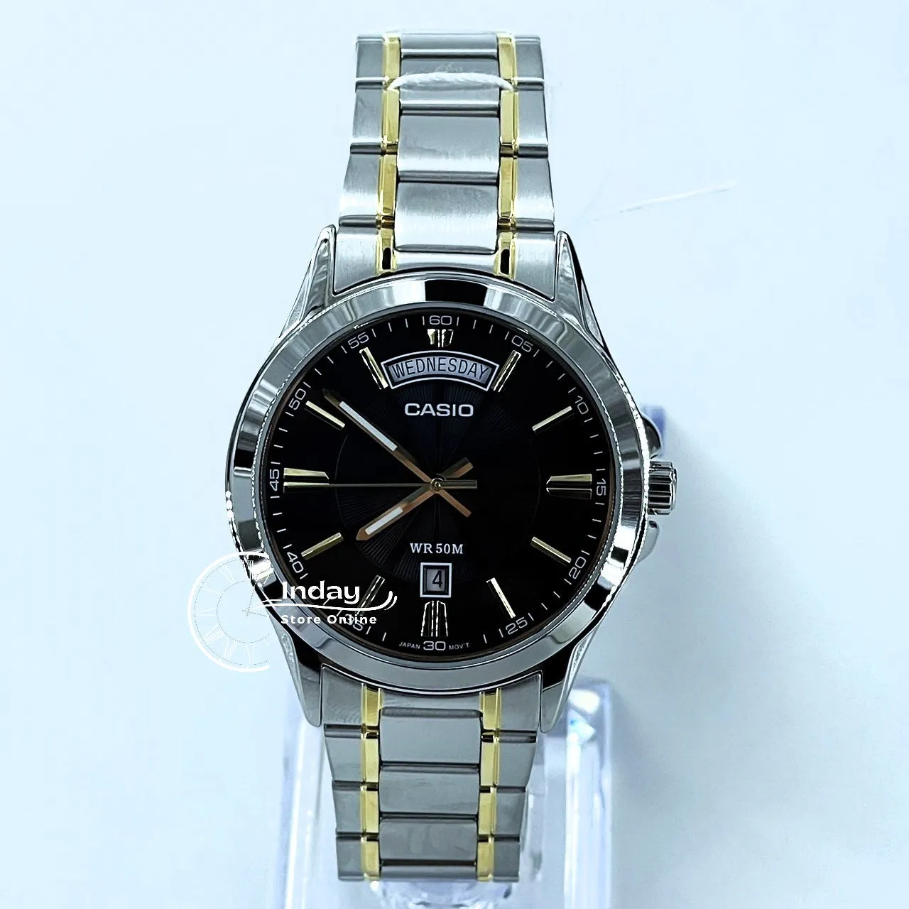 Casio Men's Watch MTP-1381G-1A Stainless Steel Band Mineral Glass