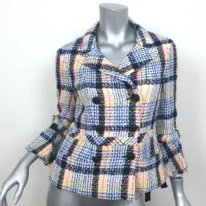 Chanel 09P Lesage Tweed Bow Sleeve Double Breasted Jacket White/Multi Size 38