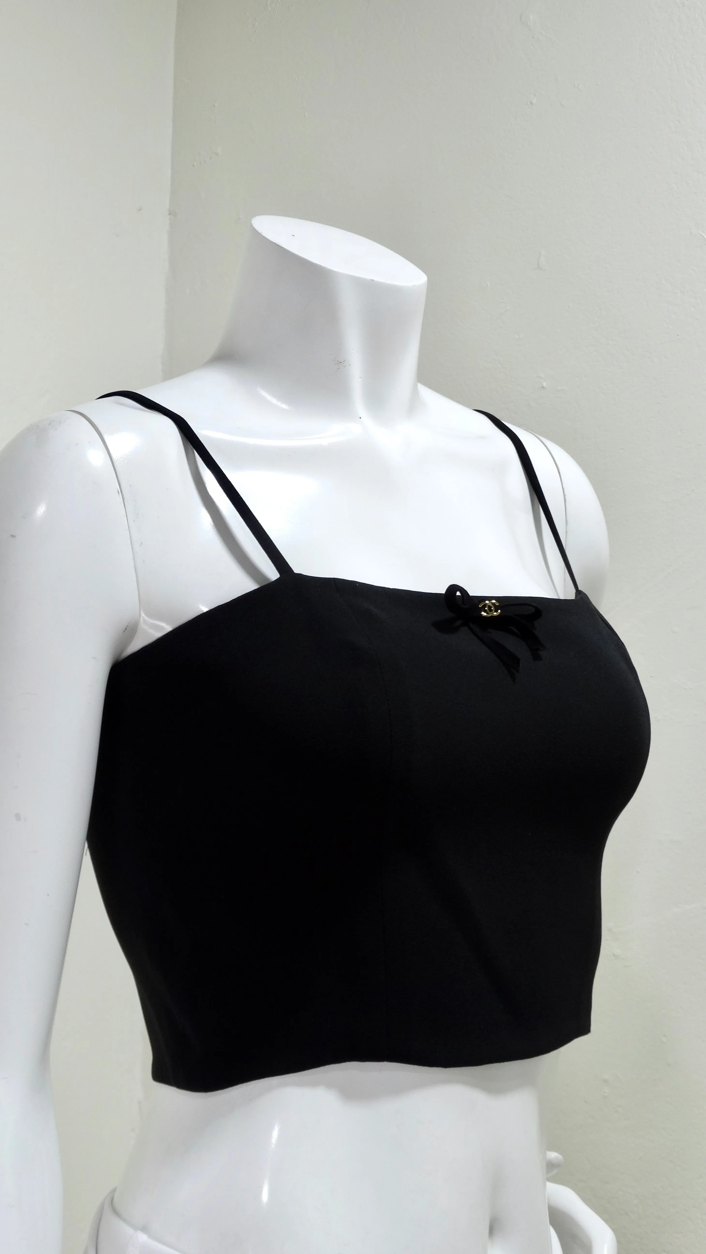 Chanel Black Cami Crop-Top