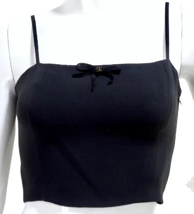 Chanel Black Cami Crop-Top