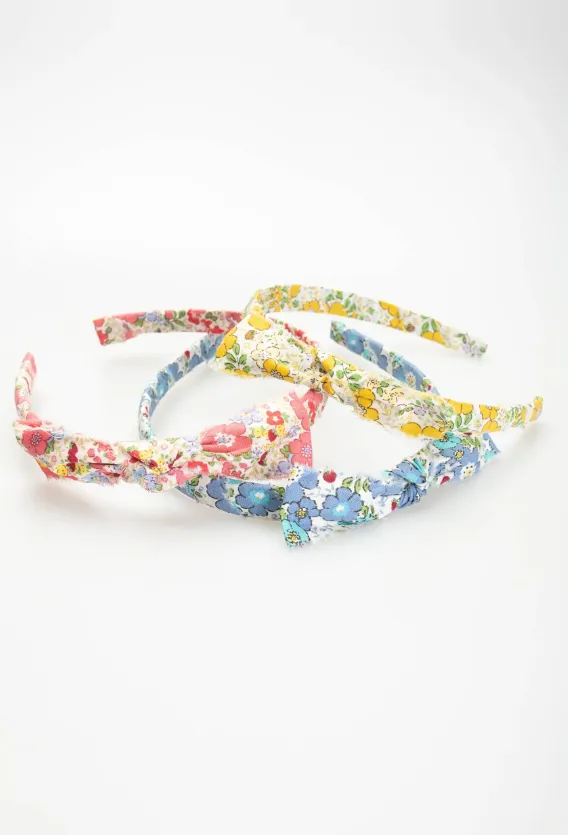 Charlotte Bow Floral Headband - Assorted