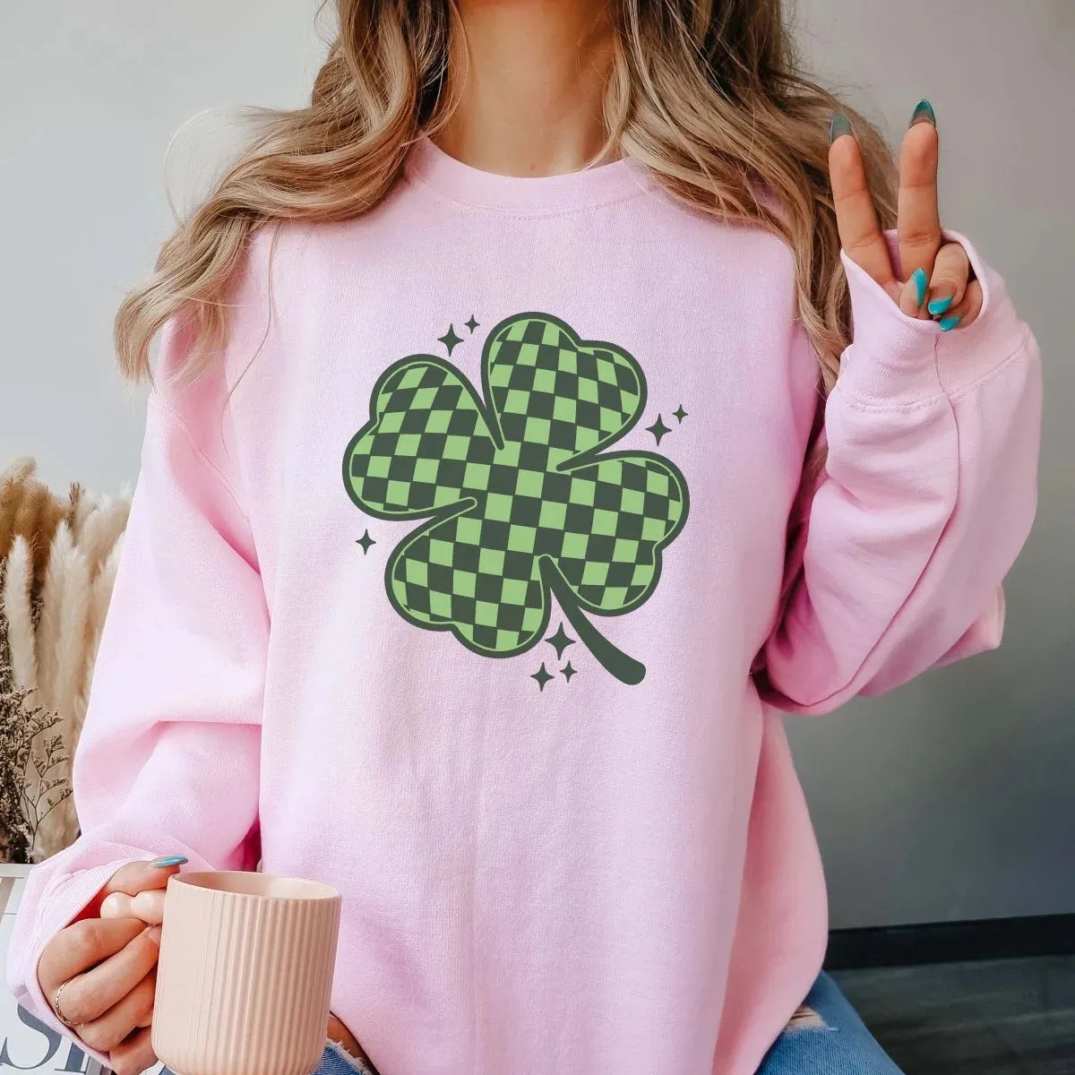 Checkered Clover Sweatshirt