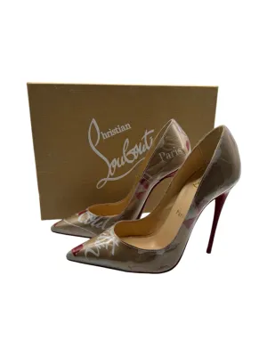 Christian Louboutin Tan Graphic Print D'Orsay Size 36 ~ US 6 Women's Shoes