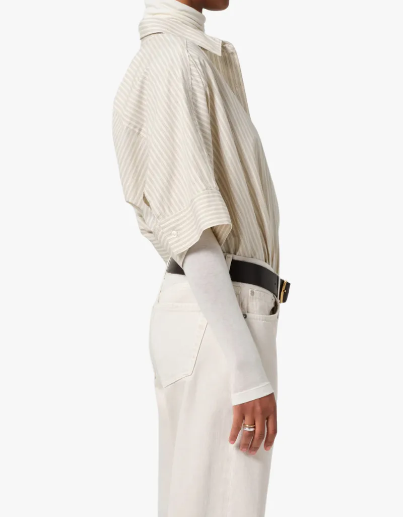 Citizens of Humanity Claire Origami Shirt in Ciro Stripe