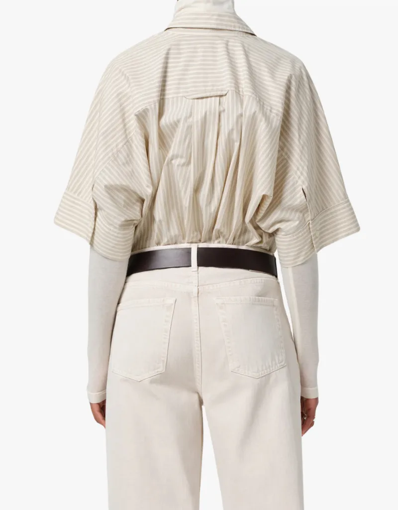 Citizens of Humanity Claire Origami Shirt in Ciro Stripe