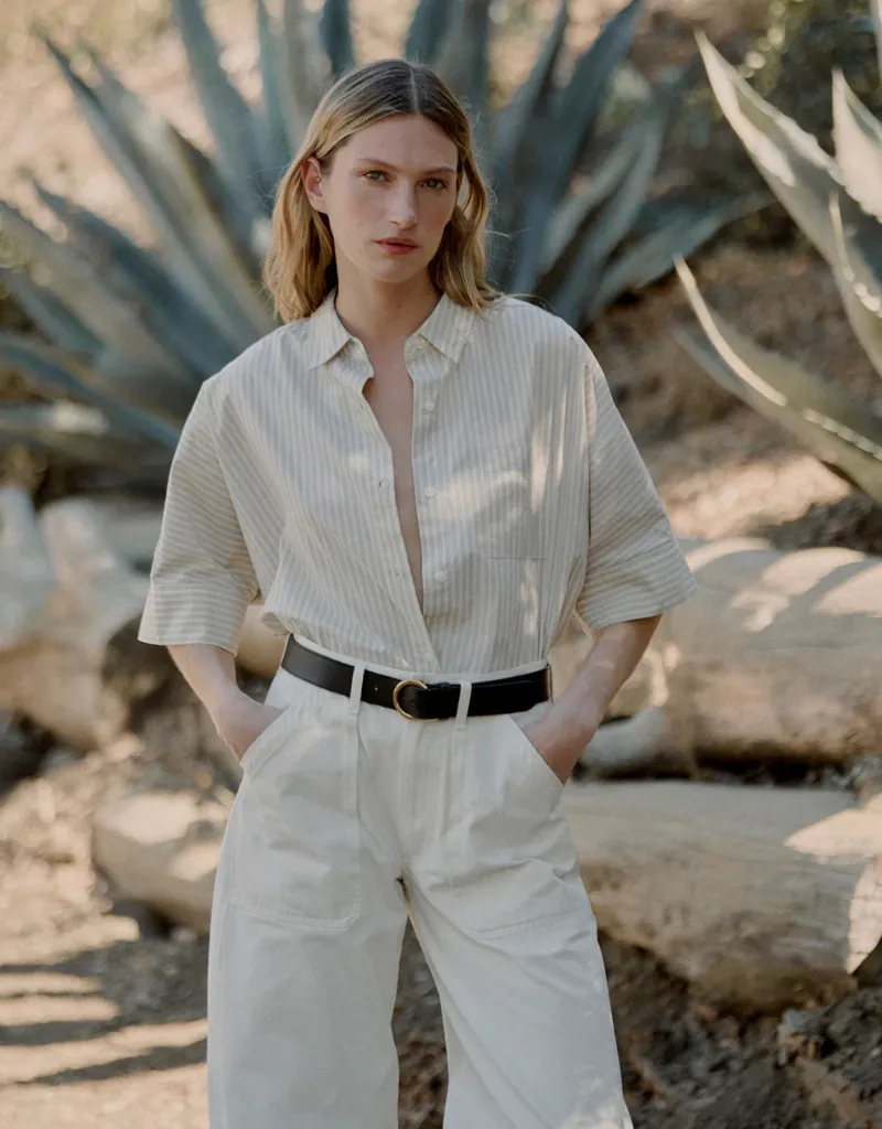 Citizens of Humanity Claire Origami Shirt in Ciro Stripe
