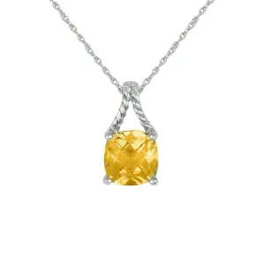 Citrine Fashion Pendant in Sterling Silver