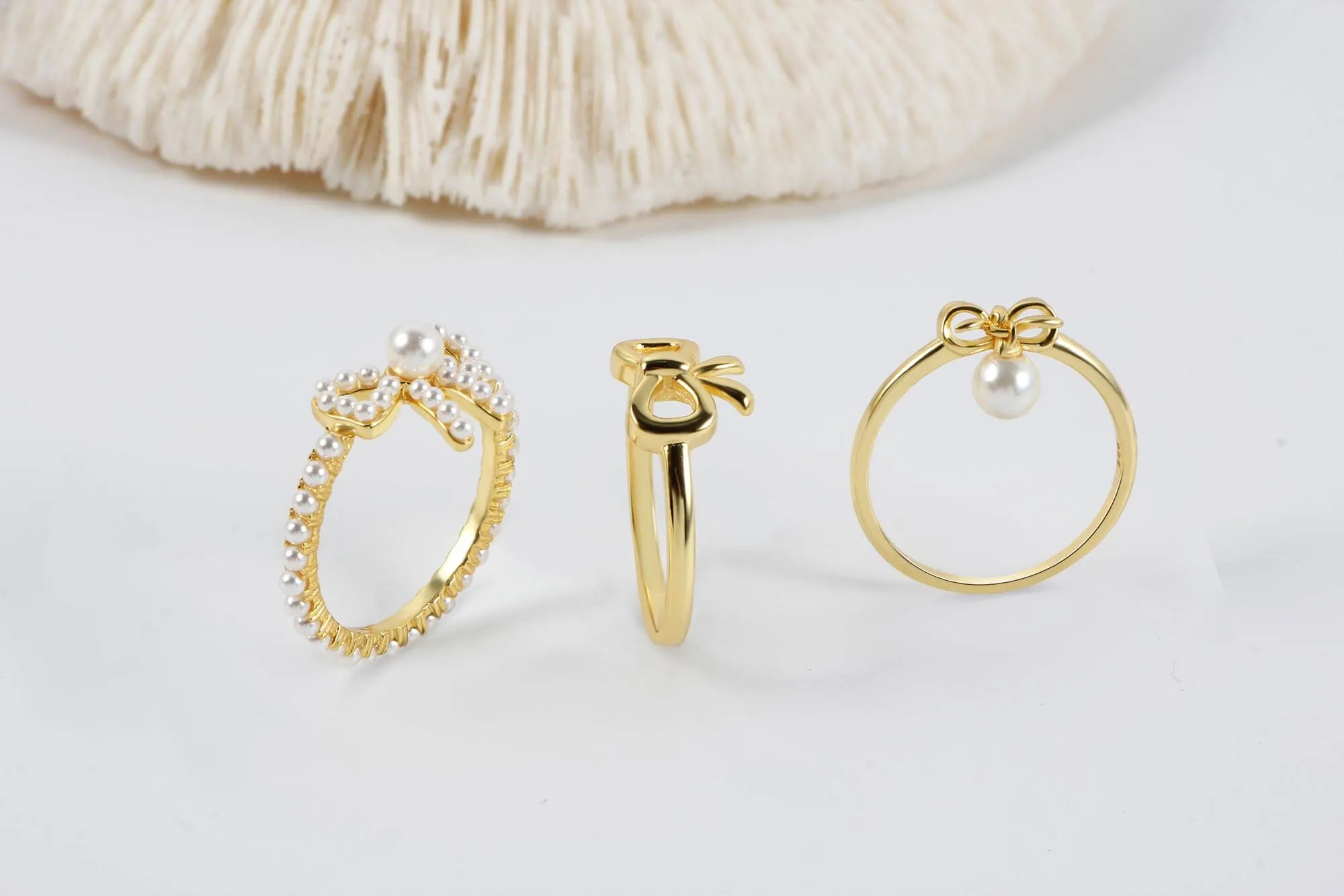 Classic Gold Bow Ring Coquette Charm Ring