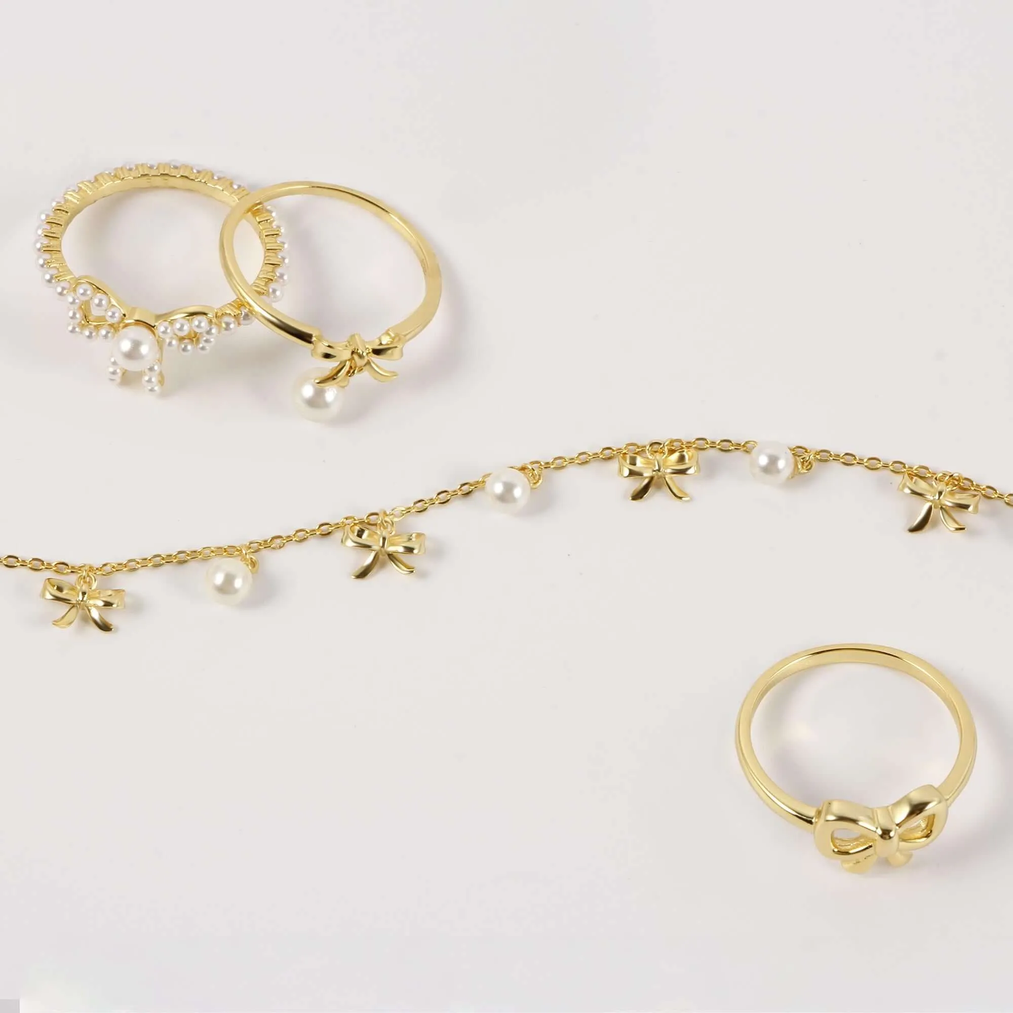 Classic Gold Bow Ring Coquette Charm Ring