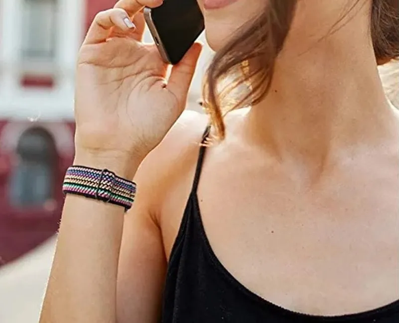 Color Block Elastic Watchband