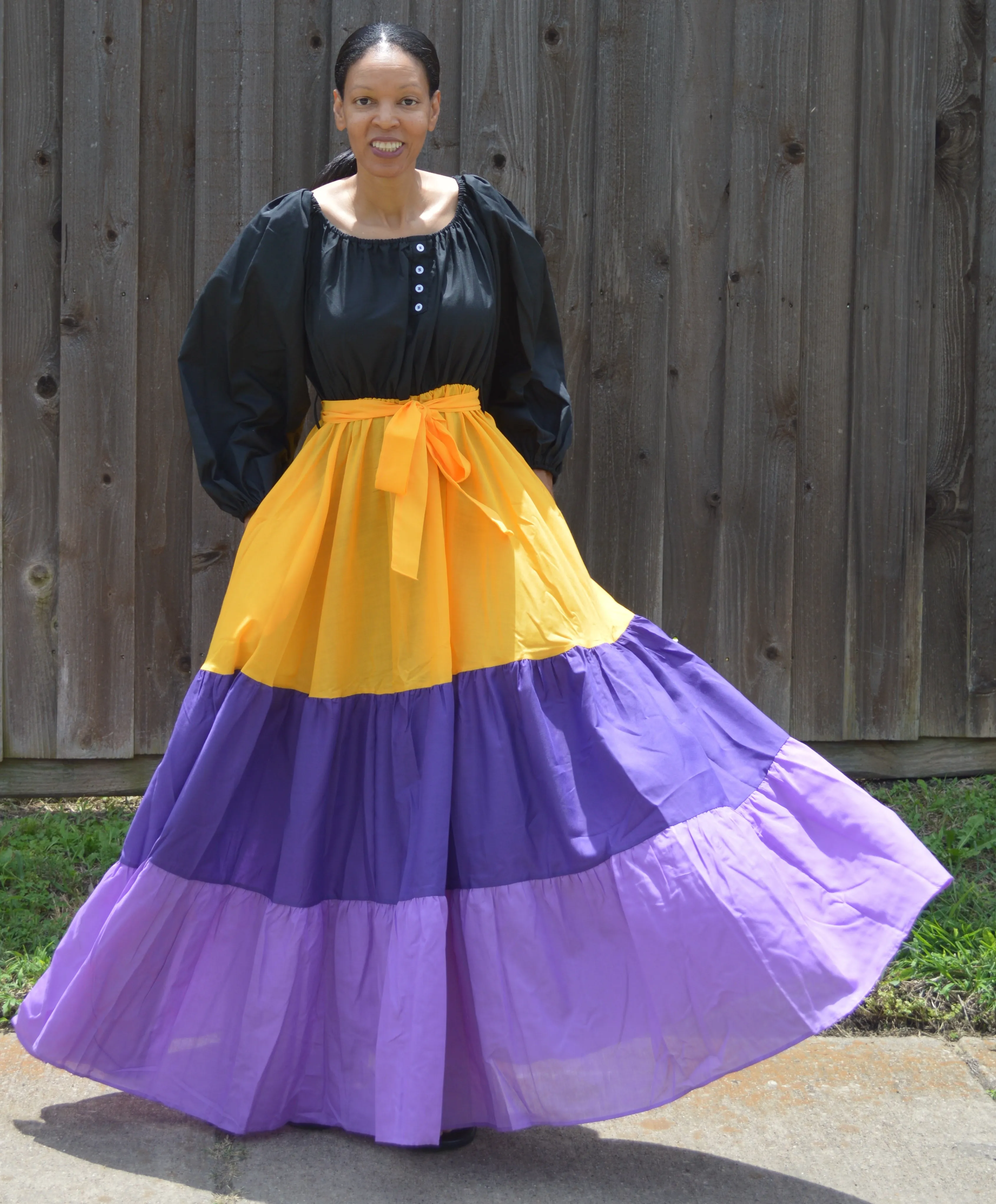 Color Block Maxi Dress