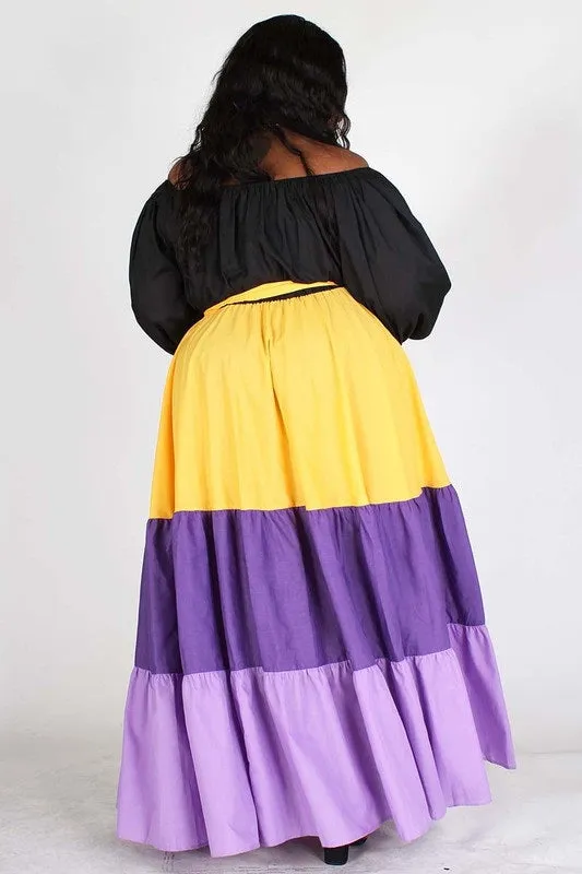 Color Block Maxi Dress