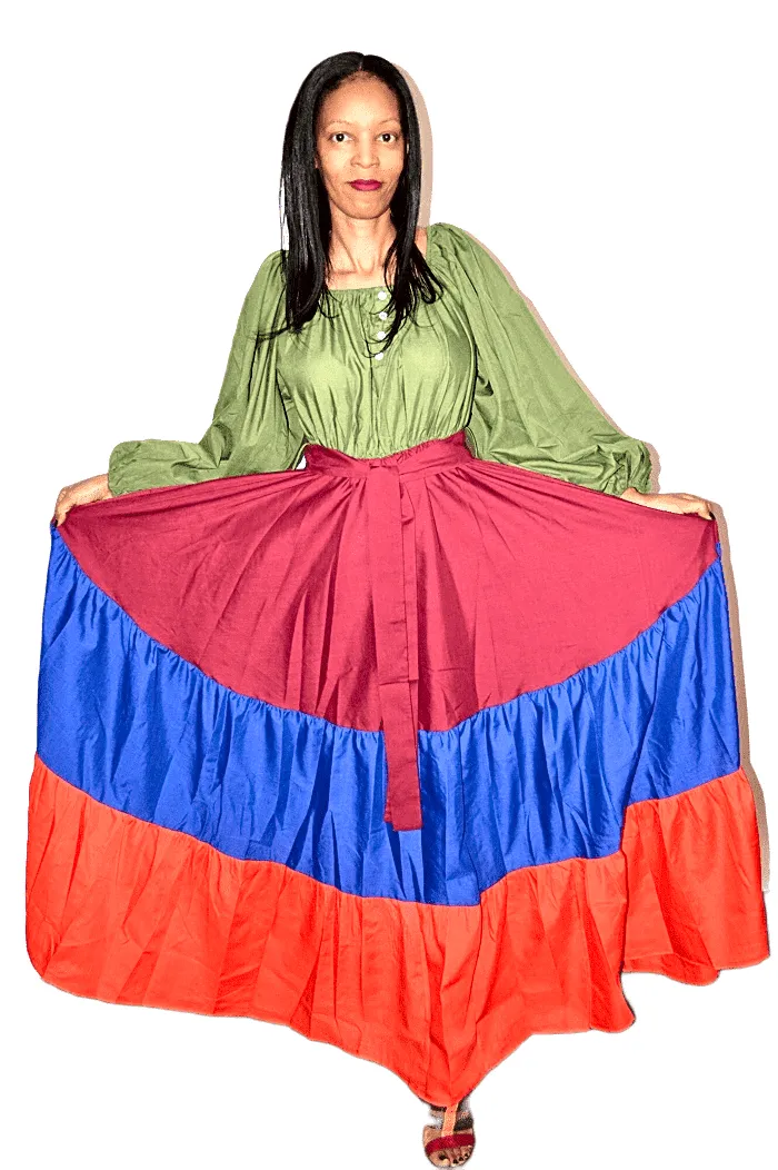 Color Block Maxi Dress
