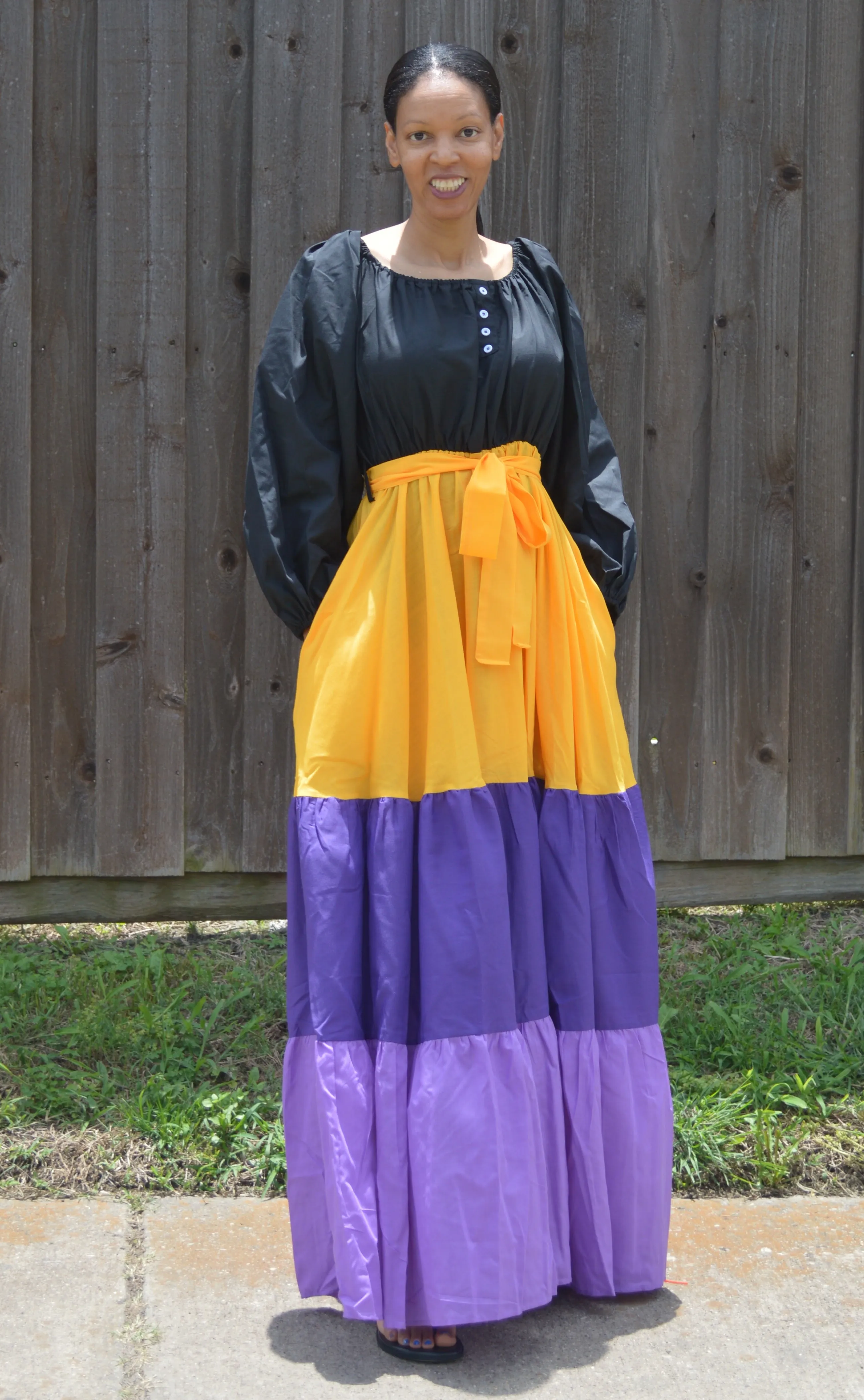 Color Block Maxi Dress