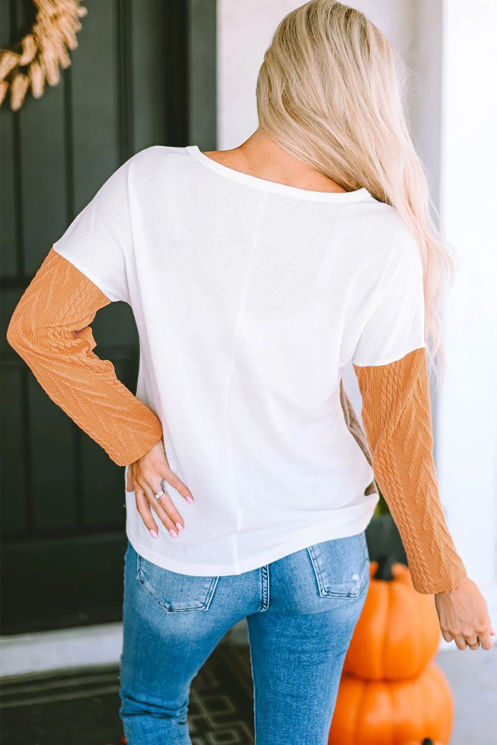 Color Block Texture Top