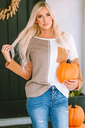 Color Block Texture Top