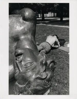 Couple in the Tuileries (vintage print)