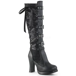 CRYPTO-106  Black Vegan Leather-Lace