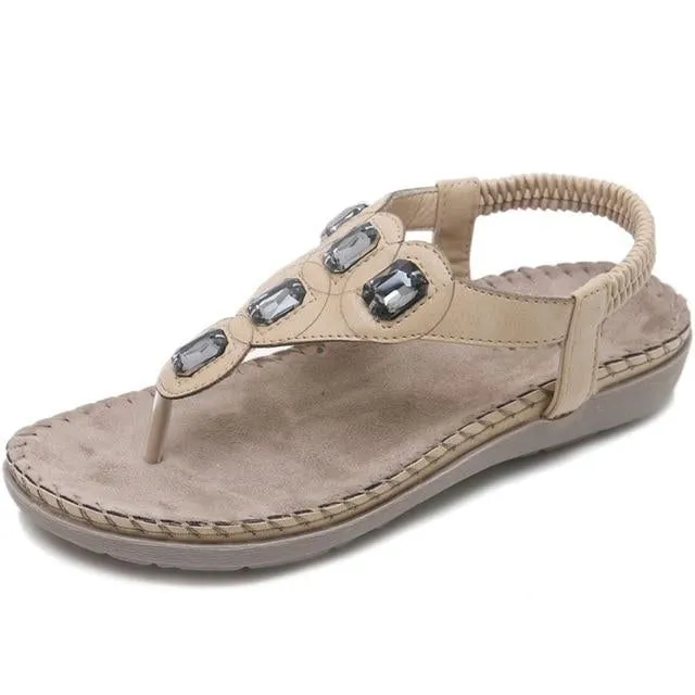 Crystal Sandal Shoes Summer Footwear Beach Flip Flops Shoes