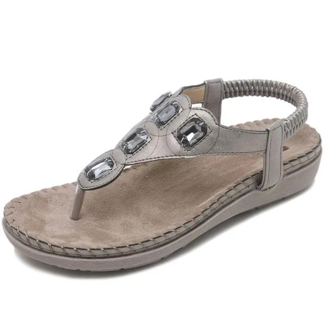 Crystal Sandal Shoes Summer Footwear Beach Flip Flops Shoes