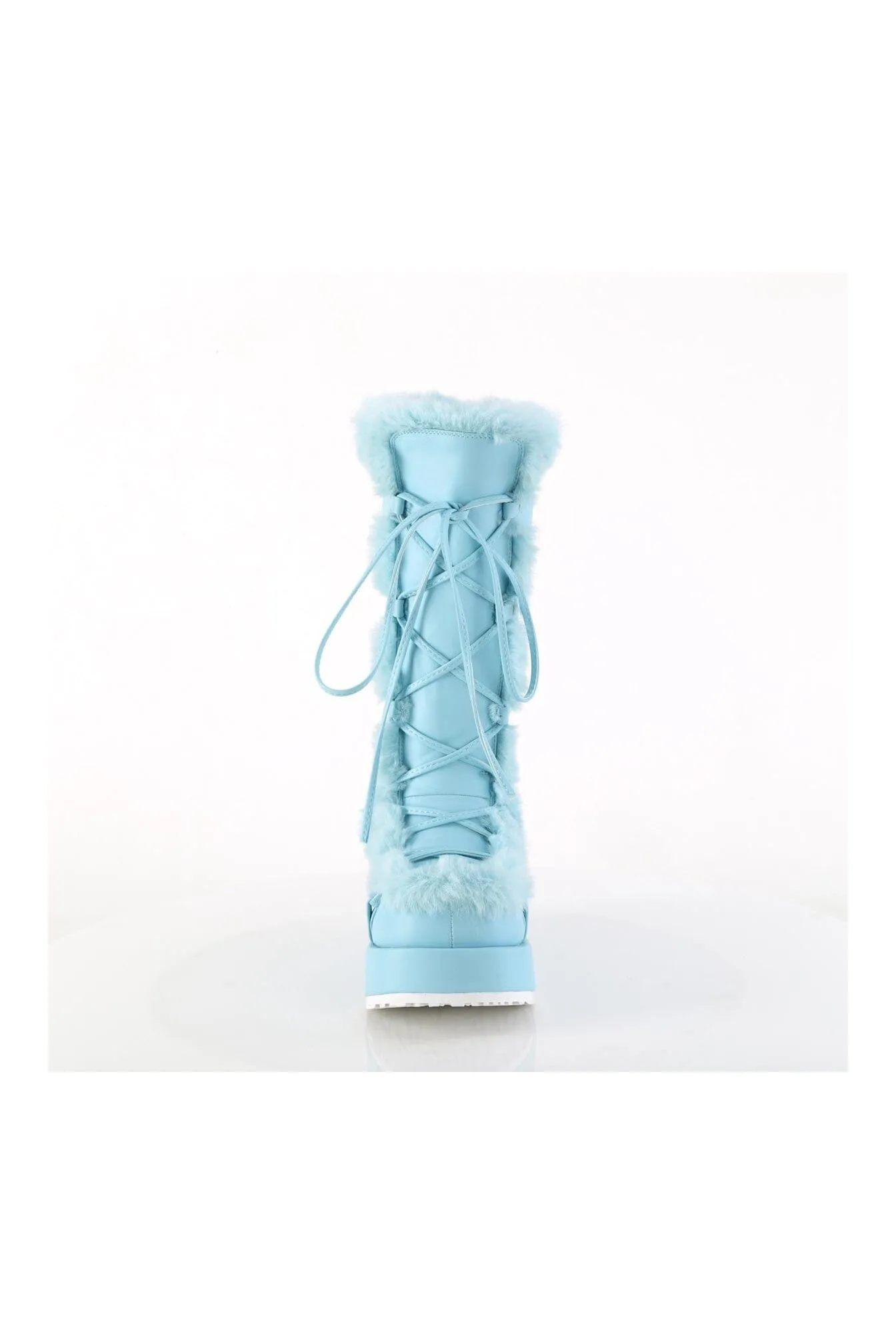 CUBBY-311 Blue Vegan Leather Knee Boot