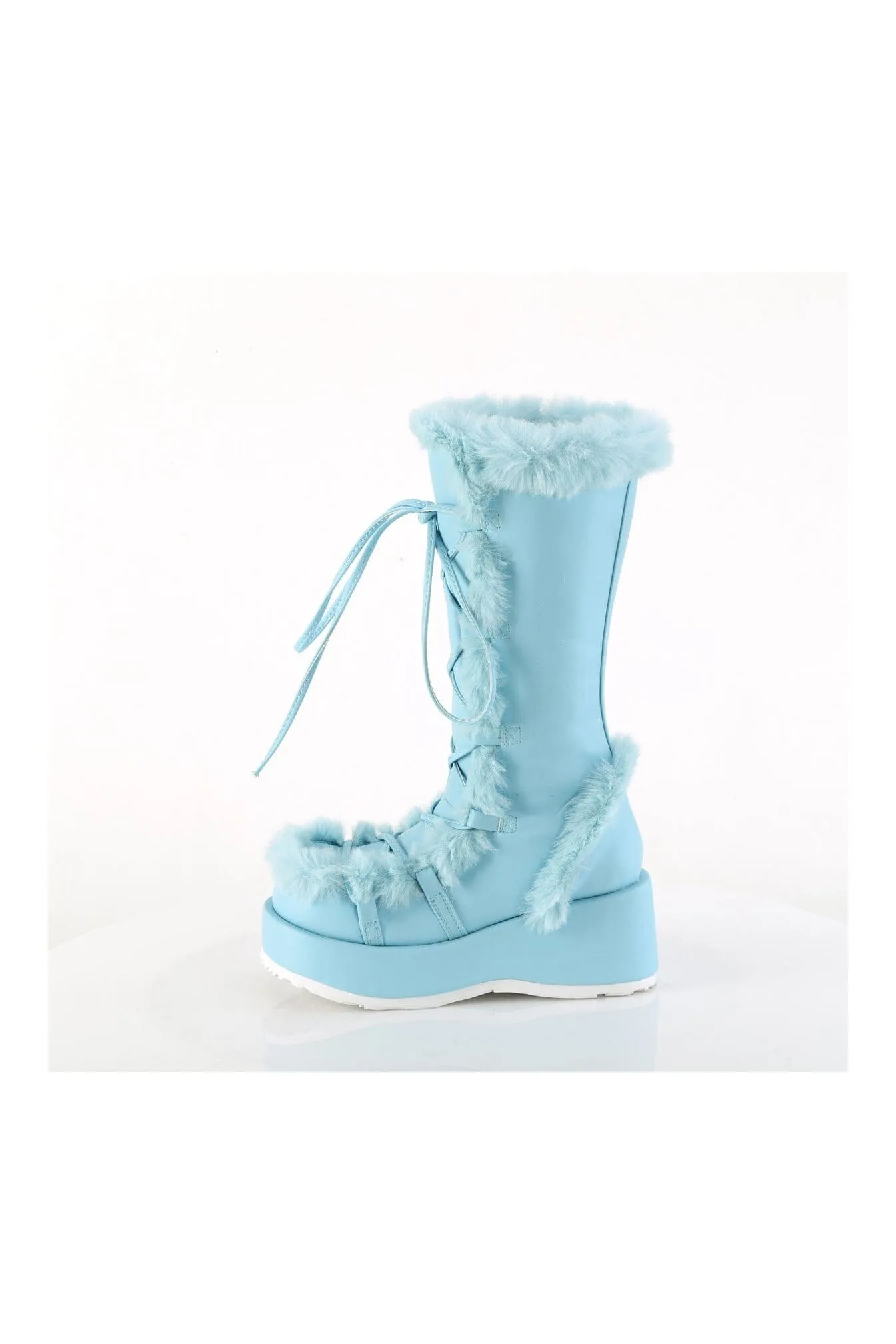 CUBBY-311 Blue Vegan Leather Knee Boot