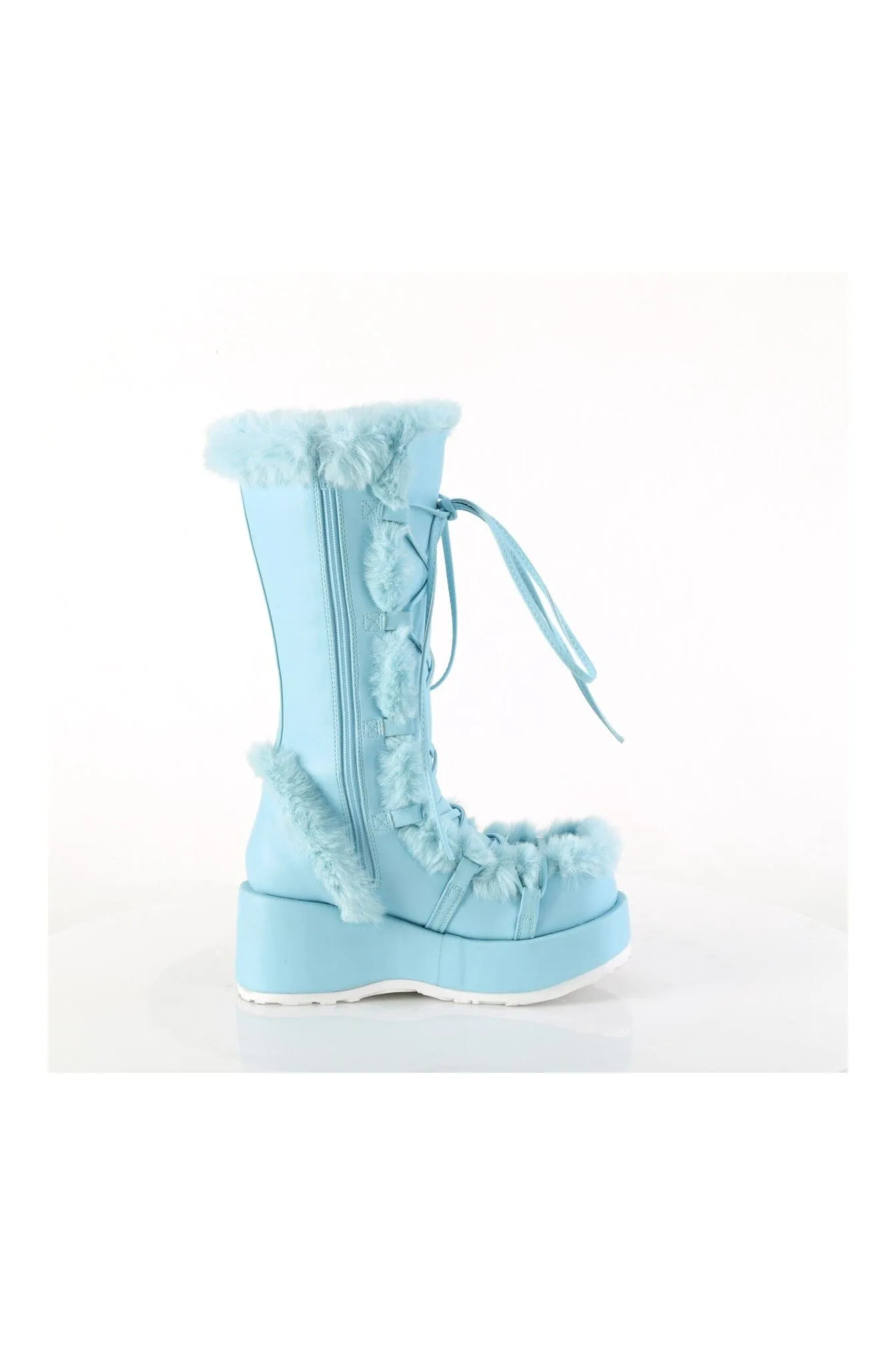 CUBBY-311 Blue Vegan Leather Knee Boot