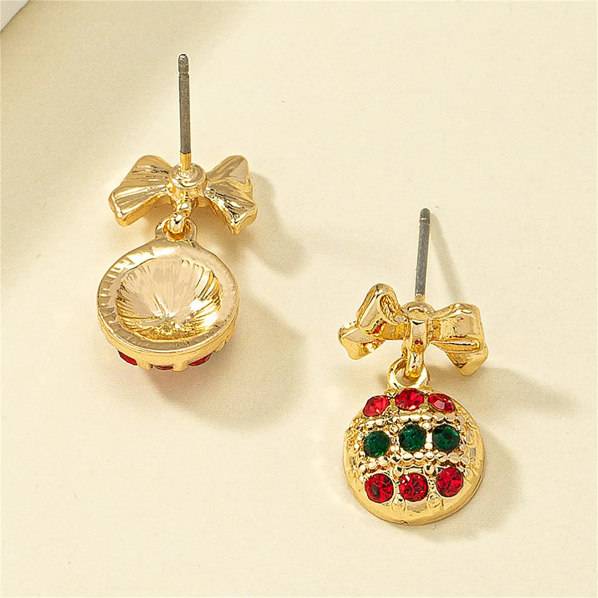 Cubic Zirconia & 18K Gold-Plated Bow Drop Earrings