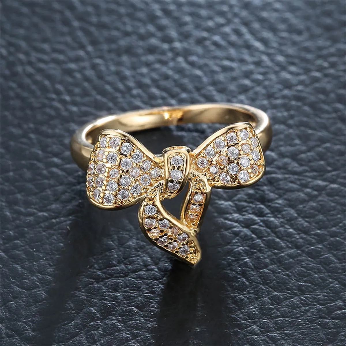 Cubic Zirconia Bow Ring