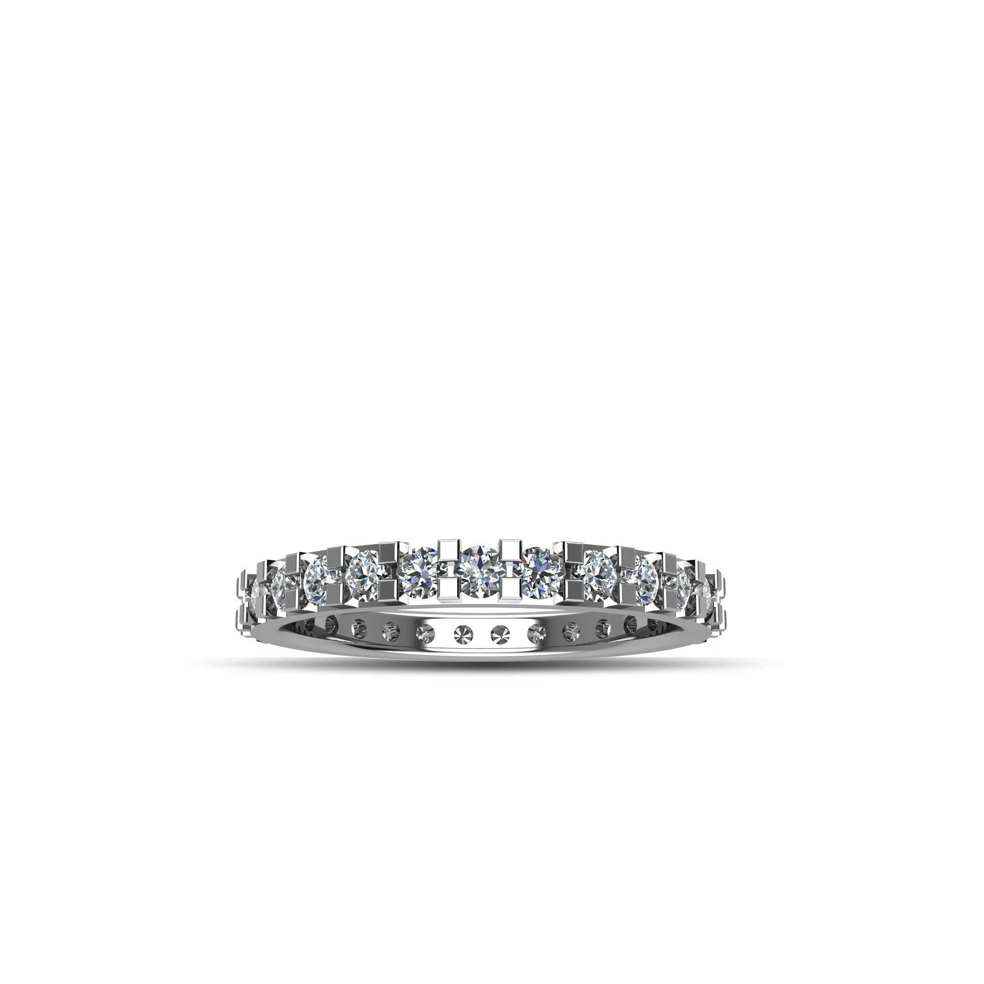 Cubic Zirconia Fashion Eternity Ring in Sterling Silver